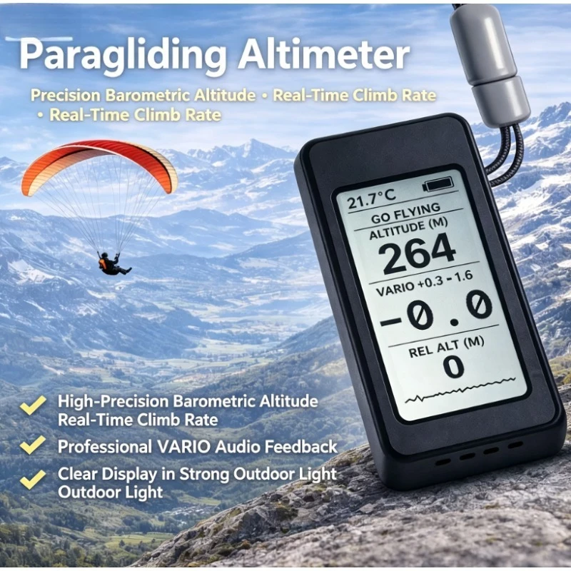 High Precision Paragliding Altimeter Digital Altitude Meter Professional Height Measuring Instrument Outdoor Air Sports Pilot
High Precision Paragliding Altimeter Digital Altitude Meter Professional Height Measuring Instrument Outdoor Air Sports Pilot