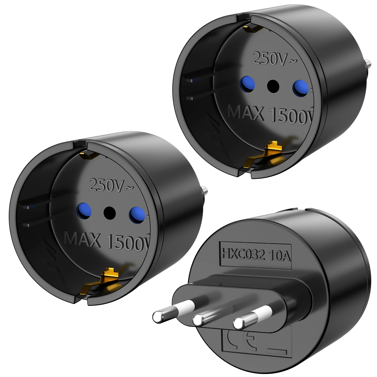 3PCS 1500W Europe Germany to Italy Travel Adapter 10A 250V Power Plug Converter for Italy Syria Uruguay Chile Electrical Socket 
3PCS 1500W Europe Germany to Italy Travel Adapter 10A 250V Power Plug Converter for Italy Syria Uruguay Chile Electrical Socket