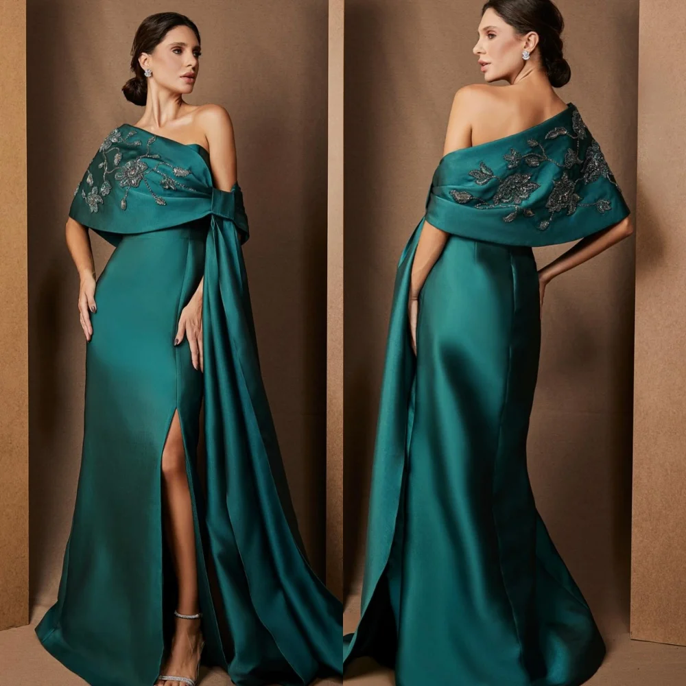 Customized Retro Charmeuse Sequined Beading Applique Draped A-line One-shoulder Long Dresses Bespoke Occasion Dresses Exquisite
Customized Retro Charmeuse Sequined Beading Applique Draped A-line One-shoulder Long Dresses Bespoke Occasion Dresses Exquisite
