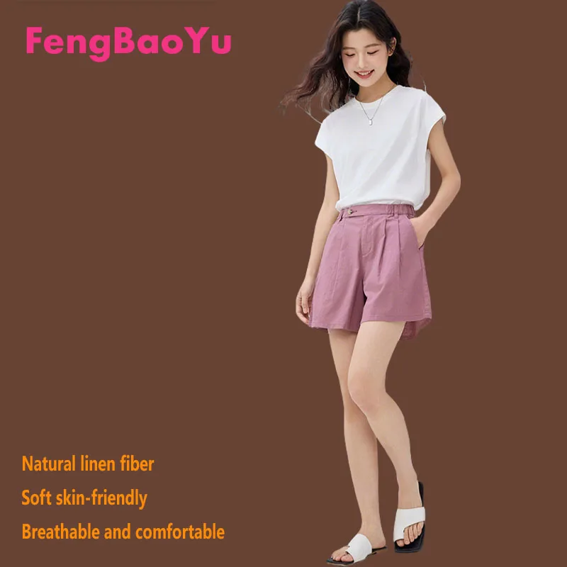 Fengbaoyu Natural 100% Linen Women's Loose-Sleeved Comfortable Wide-Fit Shorts Stylish Fashionable for Summer Cool Comfortable
Fengbaoyu Natural 100% Linen Women's Loose-Sleeved Comfortable Wide-Fit Shorts Stylish Fashionable for Summer Cool Comfortable