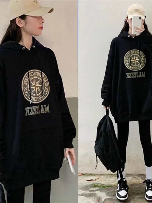 Утепленная толстовка больших размеров с принтом, средней длины, скрывающая живот, стройнящий топ для женщин, удобный корейский свитшот
Утепленная толстовка больших размеров с принтом, средней длины, скрывающая живот, стройнящий топ для женщин, удобный корейский свитшот