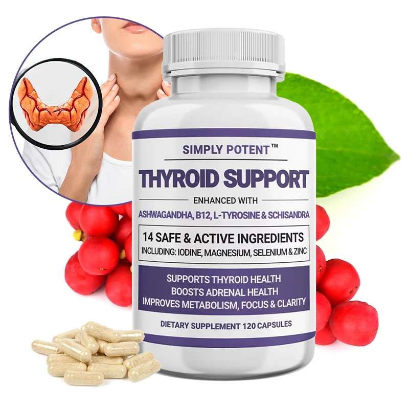 Thyroid & Adrenal Support Supplement 2-in-1 Natural Formula with Iodine & Ashwagandha for Energy, Metabolism, Focus
Thyroid & Adrenal Support Supplement 2-in-1 Natural Formula with Iodine & Ashwagandha for Energy, Metabolism, Focus