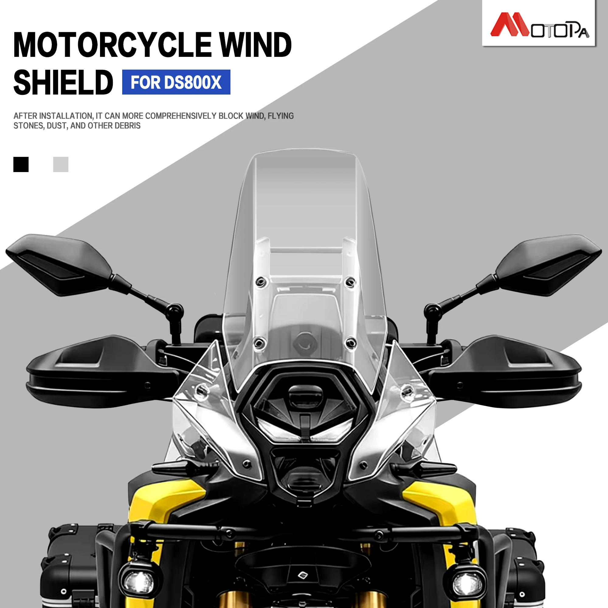 For DS800X DS 800X 800rally 800 rally Motorcycle Heighten Widen Windscreen Windshield Wind Shield Deflector
For DS800X DS 800X 800rally 800 rally Motorcycle Heighten Widen Windscreen Windshield Wind Shield Deflector 