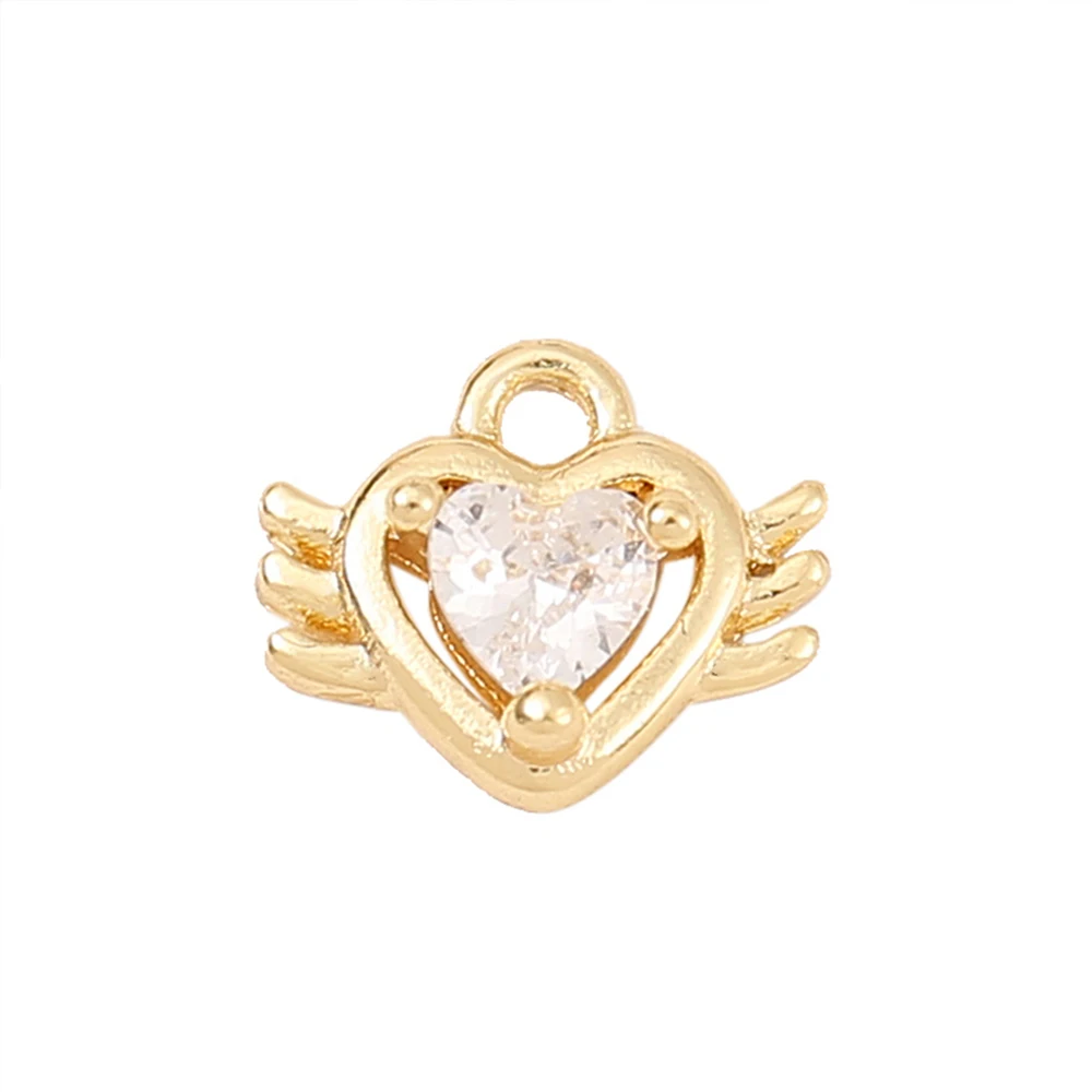 Factory Wholesale Gold Color Brass and Zircon Heart Charms Pendants Necklace and Bracelet Earring Diy Jewelry Accessories Parts
Factory Wholesale Gold Color Brass and Zircon Heart Charms Pendants Necklace and Bracelet Earring Diy Jewelry Accessories Parts