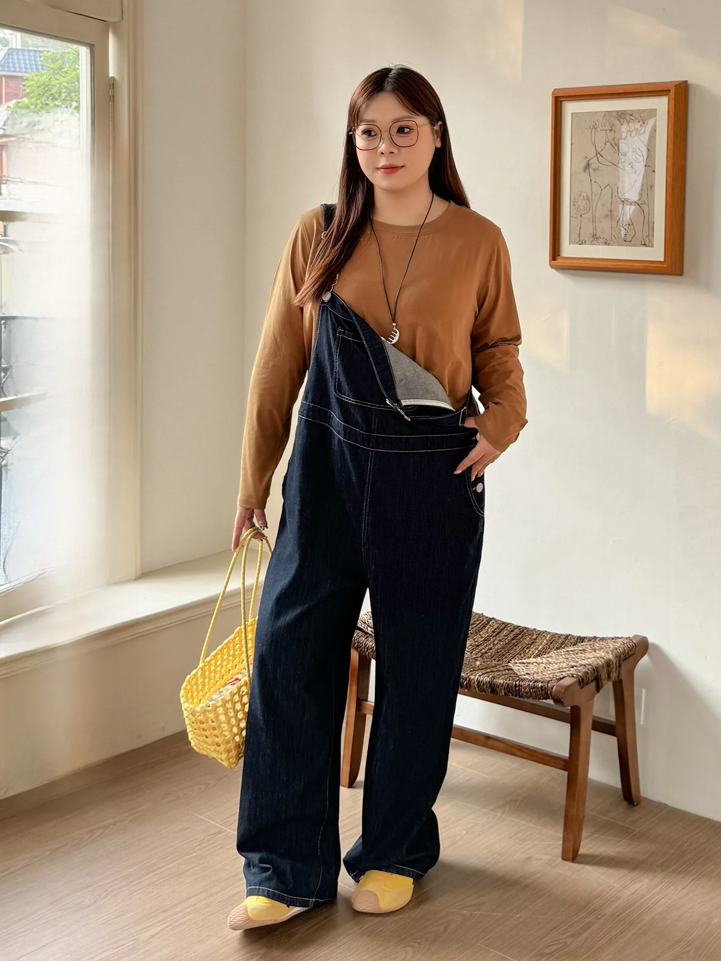 plus Size Women's Korean Sle Denim Overalls Long Sve round Ne Conceal Meat Slimming Spring Summer Faion Set
plus Size Women's Korean Sle Denim Overalls Long Sve round Ne Conceal Meat Slimming Spring Summer Faion Set