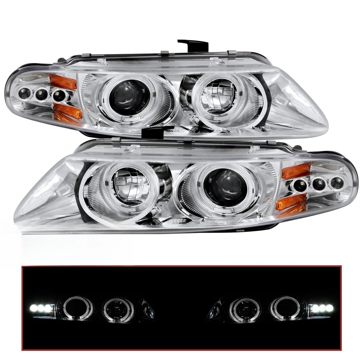 Projector Headlights Fits 1997-2000 Chrysler Sebring Dodge Avenger LED Halo Lamp
Projector Headlights Fits 1997-2000 Chrysler Sebring Dodge Avenger LED Halo Lamp