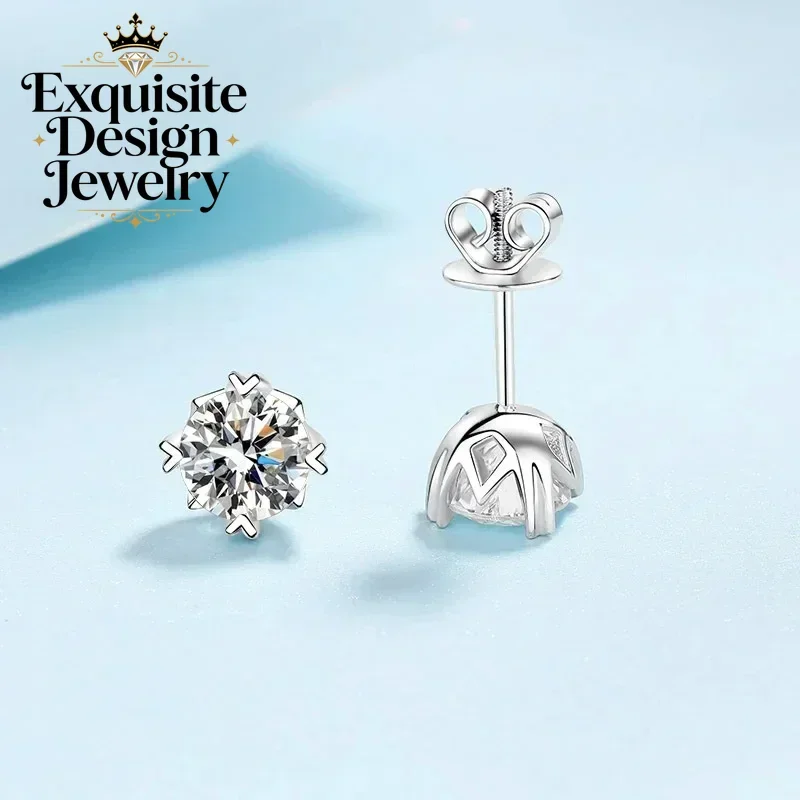 Platinum Snowflake Stud Earrings for Women, 0.6-4ct Moissanite Diamond Earplug Earrings Pt950 Wedding Sparkling Fine Jewelry
Platinum Snowflake Stud Earrings for Women, 0.6-4ct Moissanite Diamond Earplug Earrings Pt950 Wedding Sparkling Fine Jewelry