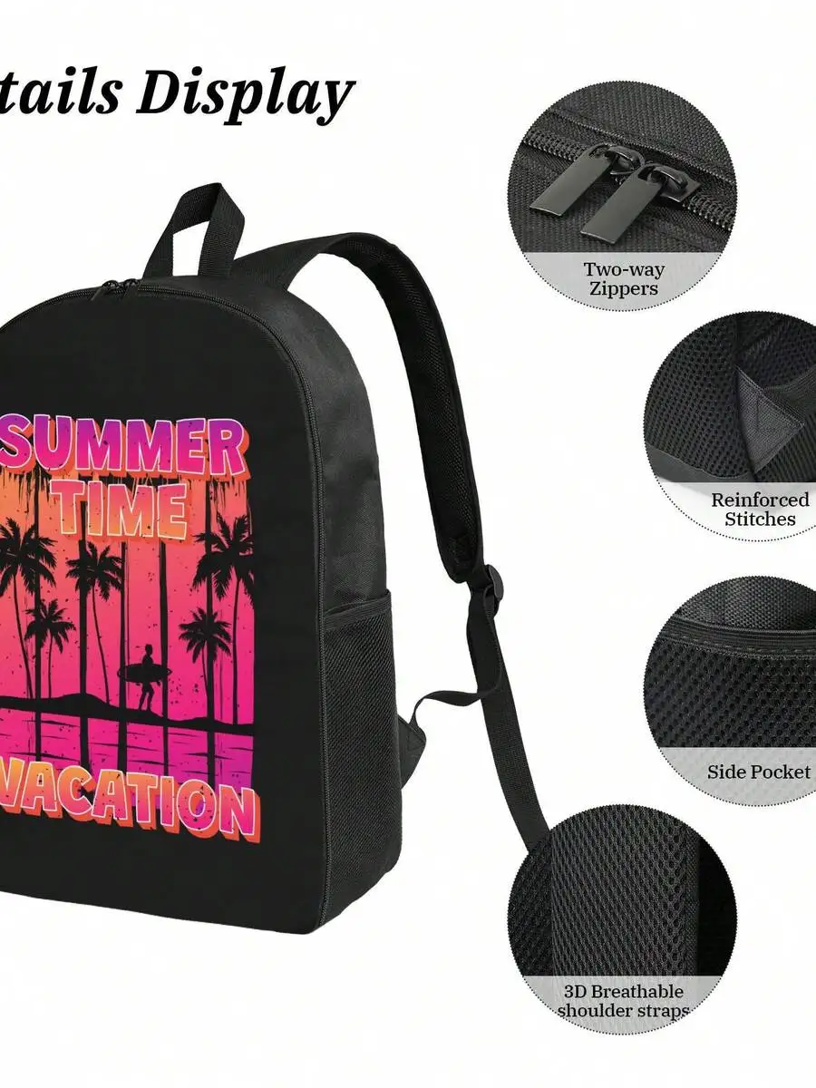 Summer Vacation Graphic Backpack For Travel School Work Adults
Summer Vacation Graphic Backpack For Travel School Work Adults