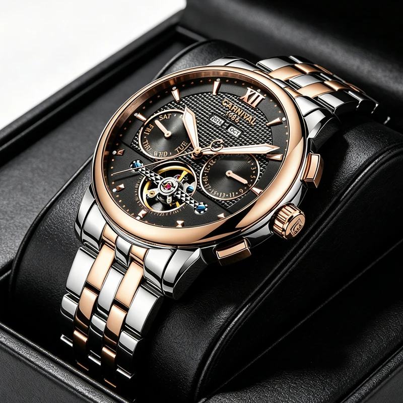 2026 CARNIVAL Luxury Perpetual Calendar Automatic Watches Men Top Brand Tourbillon Mechanical Men Watch Waterproof reloj hombre
2026 CARNIVAL Luxury Perpetual Calendar Automatic Watches Men Top Brand Tourbillon Mechanical Men Watch Waterproof reloj hombre