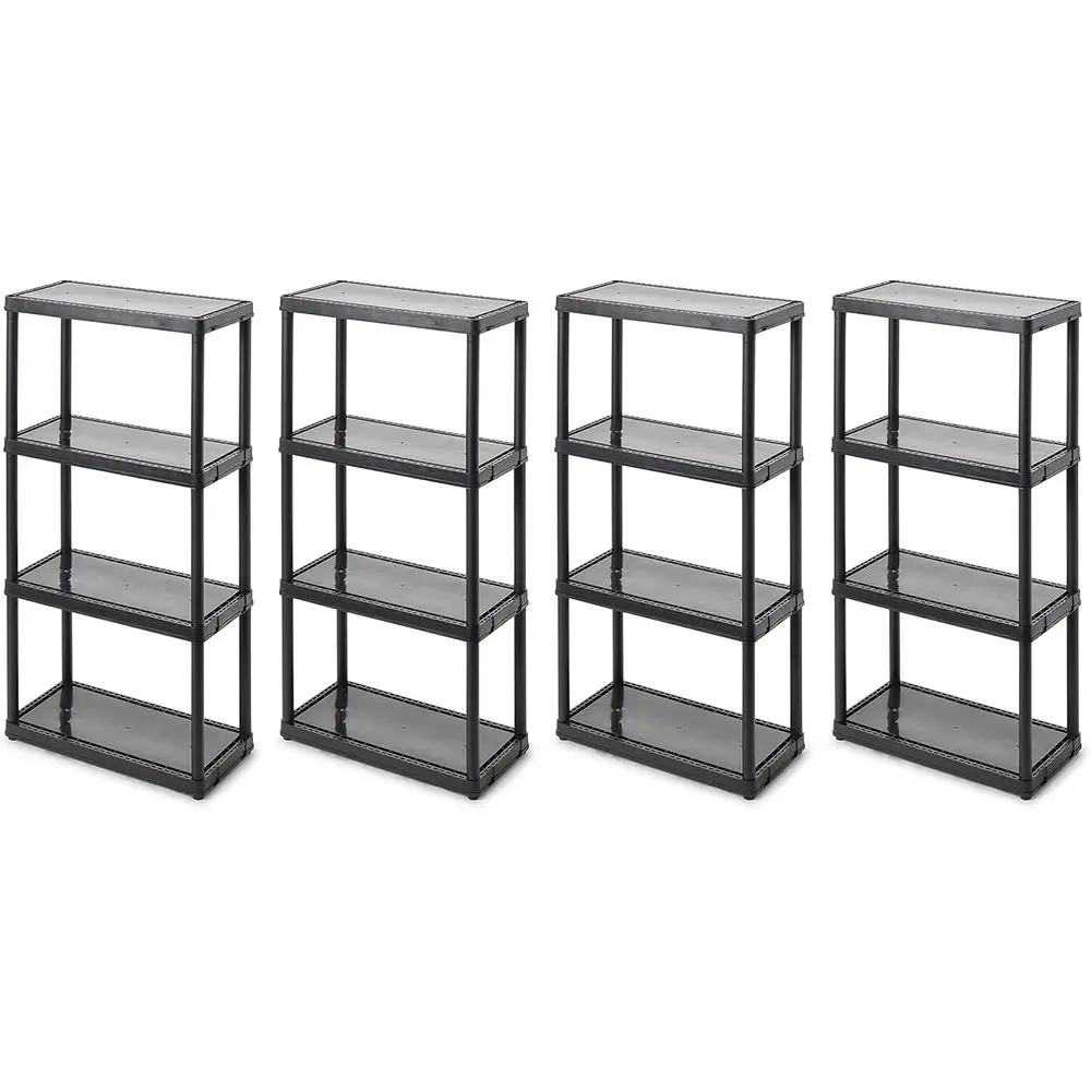 4-Tier Adjustable Height Storage Unit, 12x24x48, Multi-Purpose, Black (4-Pack)
4-Tier Adjustable Height Storage Unit, 12x24x48, Multi-Purpose, Black (4-Pack)