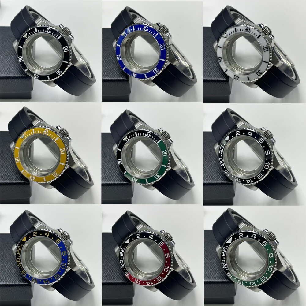 NH35 40.5mm case, waterproof design, silicone strap, bezel, NH34, NH36, Mida 8215, 8205 movement, watch parts replacement
NH35 40.5mm case, waterproof design, silicone strap, bezel, NH34, NH36, Mida 8215, 8205 movement, watch parts replacement