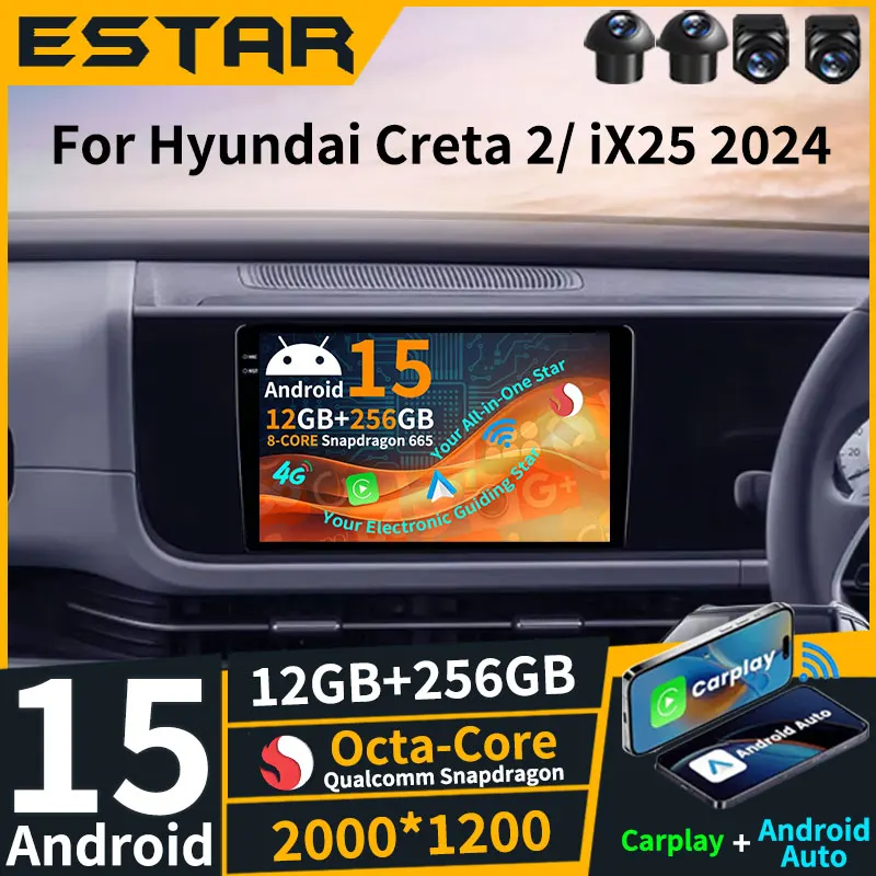 Беспроводной Carplay Android 15 для Hyundai Creta 2 IX25 2024, автомобильный радиоприемник, восьмиядерный видеоплеер, камера DTS 360, WIFI DSP BT, стерео RDS
Беспроводной Carplay Android 15 для Hyundai Creta 2 IX25 2024, автомобильный радиоприемник, восьмиядерный видеоплеер, камера DTS 360, WIFI DSP BT, стерео RDS
