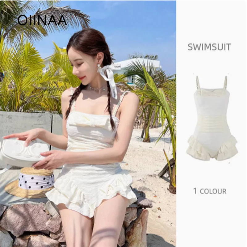 OIINAA One Piece Swimsuit Women Halter Bow White Beachwear Ruffled Hot Spring Swimwear Summer 2025 New Korean Fashion Bikini Set
OIINAA One Piece Swimsuit Women Halter Bow White Beachwear Ruffled Hot Spring Swimwear Summer 2025 New Korean Fashion Bikini Set