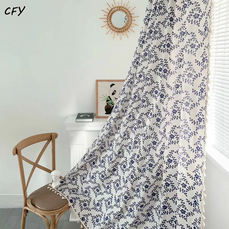Cotton Linen American Floral Curtains for Window with Tassels Blackout Curtain Thick Drapes for Bedroom Curtains Living Room
Cotton Linen American Floral Curtains for Window with Tassels Blackout Curtain Thick Drapes for Bedroom Curtains Living Room