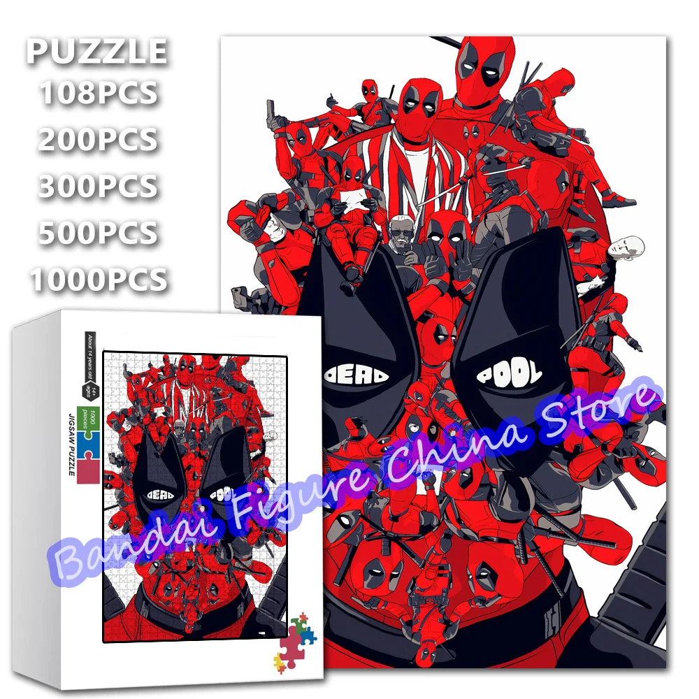 Disney Deadpool Movies Jigsaw Puzzles 108/200/300/500/1000 Pieces Superhero Anime Print Puzzle for Family Stress Relief Toys
Disney Deadpool Movies Jigsaw Puzzles 108/200/300/500/1000 Pieces Superhero Anime Print Puzzle for Family Stress Relief Toys