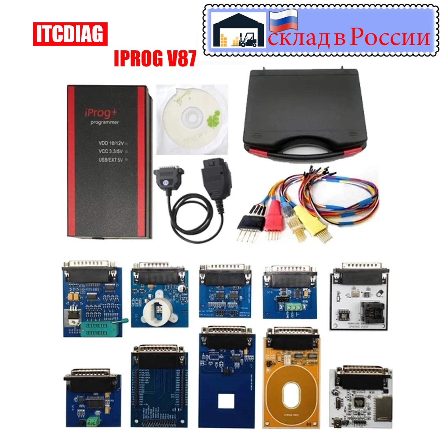 Iprog Pro V87 Full with Eeprom Full Probe Adapters Support IMMO + Mileage + Airbag + ECU PK Carprog Digiprog with Toolbox
Iprog Pro V87 Full with Eeprom Full Probe Adapters Support IMMO + Mileage + Airbag + ECU PK Carprog Digiprog with Toolbox