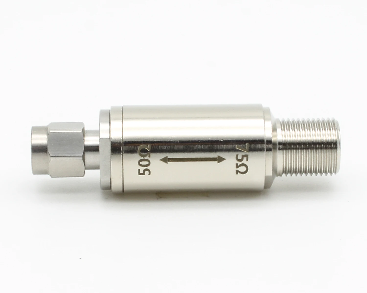 Impedance Converter SAM Header to F Header 50 Ohm to 75 Ohm 75 Ohm to 50 Ohm
Impedance Converter SAM Header to F Header 50 Ohm to 75 Ohm 75 Ohm to 50 Ohm