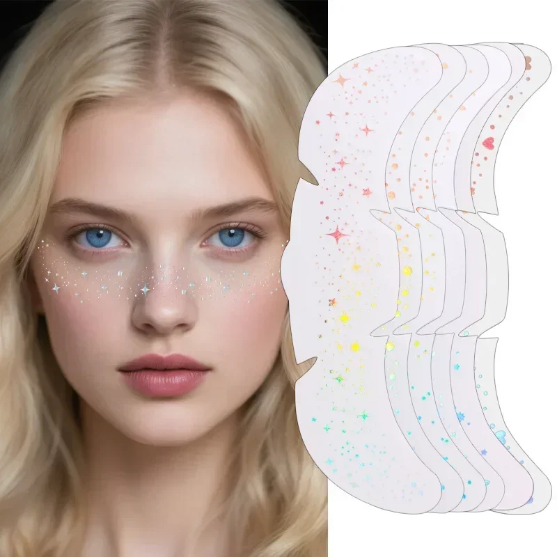 6 Pcs Freckle Tattoo Sticker for Women Waterproof Golden Silver Glitter Temporary Tattoos for Face Makeup Holiday Music Party
6 Pcs Freckle Tattoo Sticker for Women Waterproof Golden Silver Glitter Temporary Tattoos for Face Makeup Holiday Music Party