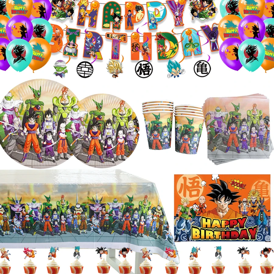 Goku Dragon Ball Theme Party Decorations Birthday Party Favors Plate Cup Napkin Tablecloth Party Supplies Wedding Supplies
Goku Dragon Ball Theme Party Decorations Birthday Party Favors Plate Cup Napkin Tablecloth Party Supplies Wedding Supplies