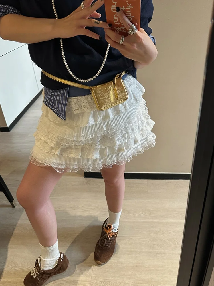 White Lace High Waist A-Line Skirt Cake Skirt Women's Fashion Spring New Style Versatile Short Pants Skirt
White Lace High Waist A-Line Skirt Cake Skirt Women's Fashion Spring New Style Versatile Short Pants Skirt
