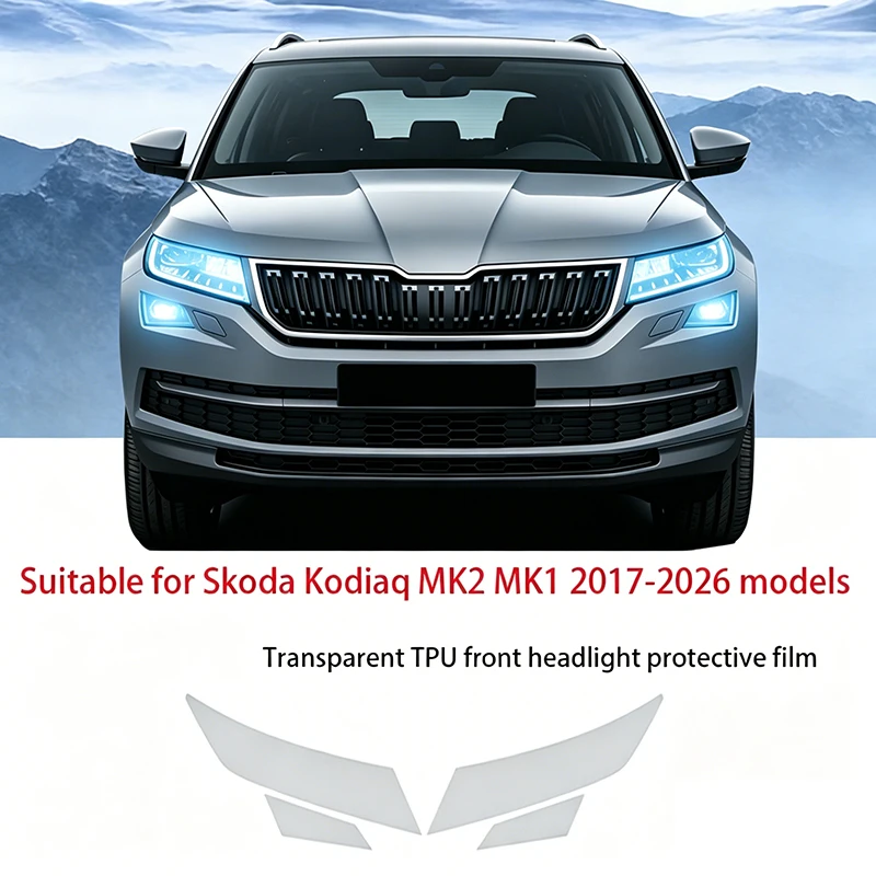 Fit for Skoda Kodiaq MK1 MK2 2017-2026 Transparent Smoked Black TPU Headlight Film Anti Scratch Full Coverage Protect Film Set
Fit for Skoda Kodiaq MK1 MK2 2017-2026 Transparent Smoked Black TPU Headlight Film Anti Scratch Full Coverage Protect Film Set