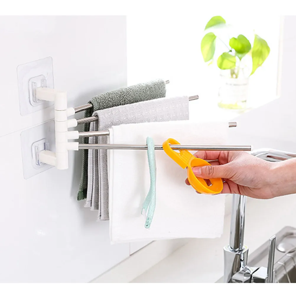 Stainless Steel Rotatable Holeless Towel Rack Adhesive Organizer for Bathroom Kitchen Bath Sponge Holder Hand Towel Holder Wall
Stainless Steel Rotatable Holeless Towel Rack Adhesive Organizer for Bathroom Kitchen Bath Sponge Holder Hand Towel Holder Wall