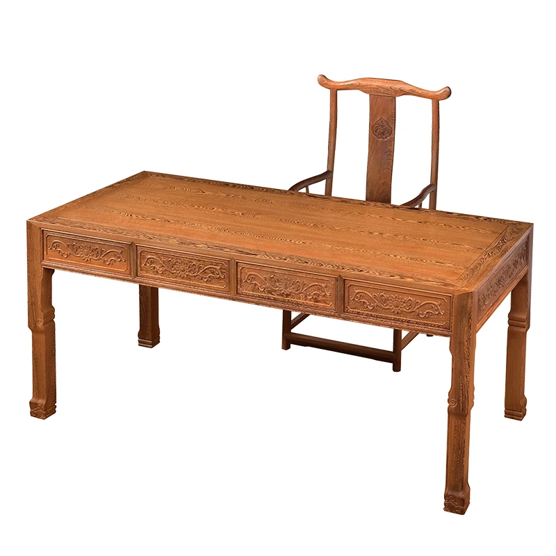 Mahogany painting and calligraphy table Solid wood desk Chicken wing wood desk Writing desk New Chinese study furniture
Mahogany painting and calligraphy table Solid wood desk Chicken wing wood desk Writing desk New Chinese study furniture