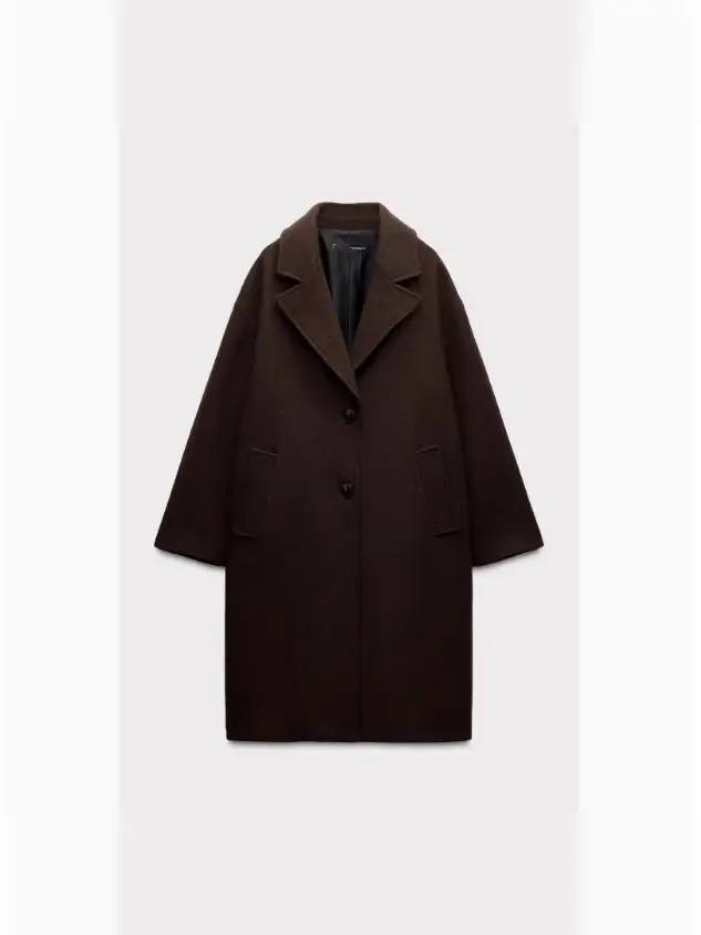 Winter New Arrival Women's High-End Commuter Wool Blend Loose Long Sve Notch Collar Coat Jaet 2025 Faion Korean Sle
Winter New Arrival Women's High-End Commuter Wool Blend Loose Long Sve Notch Collar Coat Jaet 2025 Faion Korean Sle