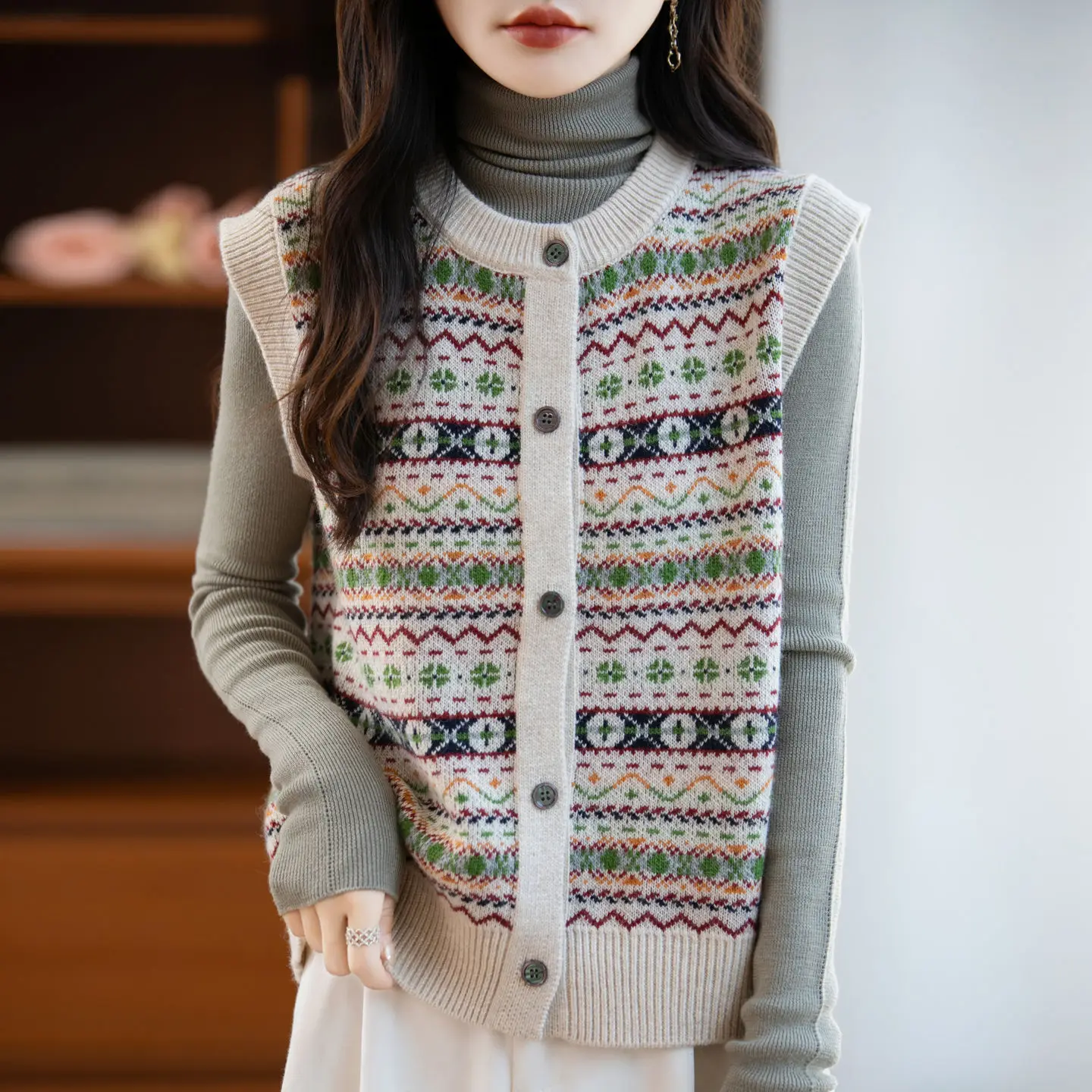 Women Sweater Cardigans Autumn Winter Warm Sleeveless Loose Wool Casual Warm Sweater Cashmere Korean Jumpers Knitted Cardigan
Women Sweater Cardigans Autumn Winter Warm Sleeveless Loose Wool Casual Warm Sweater Cashmere Korean Jumpers Knitted Cardigan