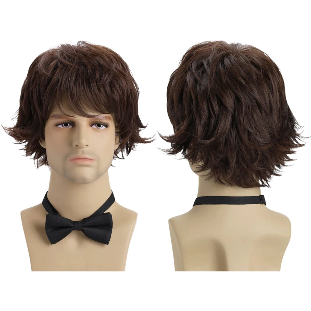 Natural Brown Men's Short Wavy Curly Wig Soft Heat Resistant Synthetic Hair Wig For Men Daily Party Halloween Cosplay Full Wig
Natural Brown Men's Short Wavy Curly Wig Soft Heat Resistant Synthetic Hair Wig For Men Daily Party Halloween Cosplay Full Wig