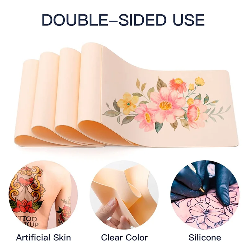 AAAU-Silicone Blank Tattoo Practice Skins-Tattoo Skin Practice Double Sides 8X6inch Skin Tattooing And Eyebrow Practice
AAAU-Silicone Blank Tattoo Practice Skins-Tattoo Skin Practice Double Sides 8X6inch Skin Tattooing And Eyebrow Practice