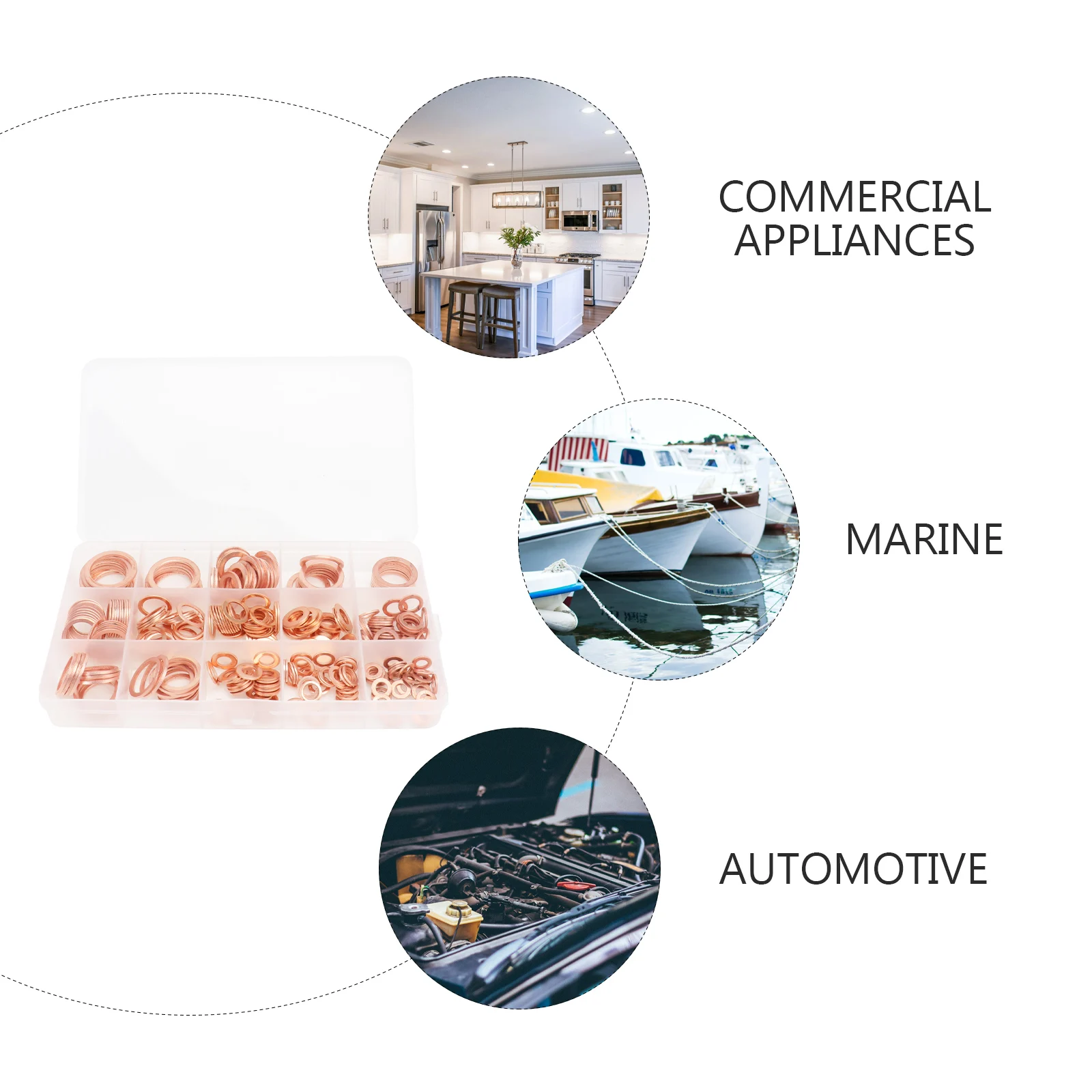 280 pcs Copper Gasket Combination Copper Washers Flat Washer Sump Plug Gasket Oil Plug Hydraulic Fittings Car Marine Generator
280 pcs Copper Gasket Combination Copper Washers Flat Washer Sump Plug Gasket Oil Plug Hydraulic Fittings Car Marine Generator