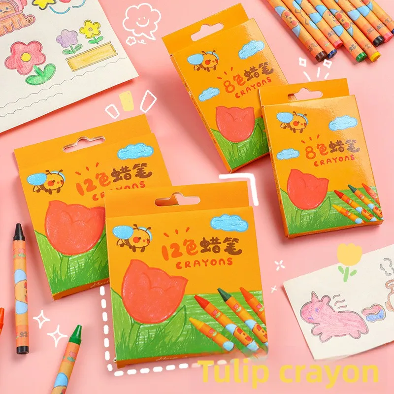 2 Sets of Children's Cartoon Tulip Crayons Do Not Dirty Hands Art Oil Painting Stick Graffiti Stationery Set Kindergarten Prizes
2 Sets of Children's Cartoon Tulip Crayons Do Not Dirty Hands Art Oil Painting Stick Graffiti Stationery Set Kindergarten Prizes