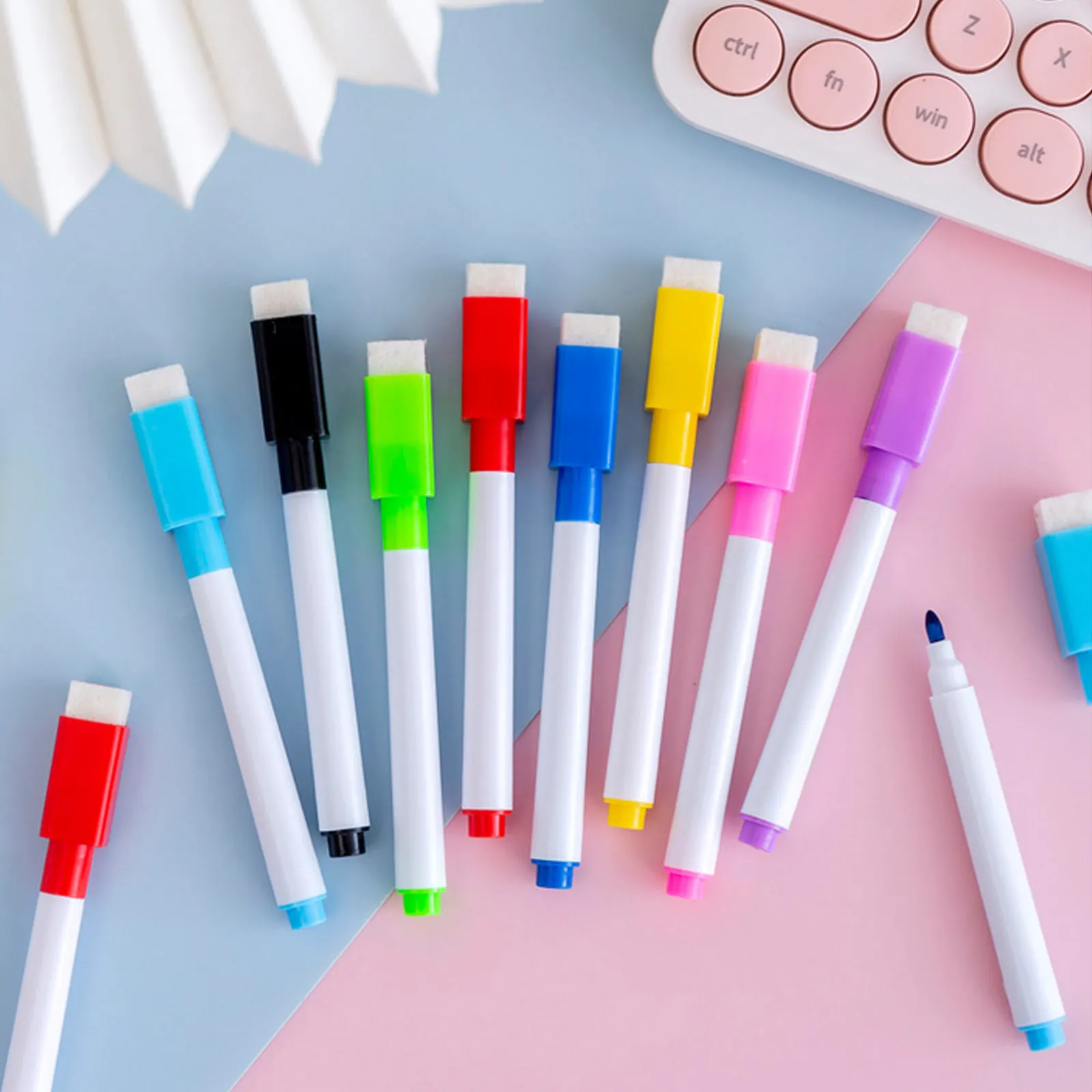 8PCS Whiteboard Marker Pens Dry Wipe Marker Pens with Eraser for Home Office School Stationery Supplies 8 Colors
8PCS Whiteboard Marker Pens Dry Wipe Marker Pens with Eraser for Home Office School Stationery Supplies 8 Colors
