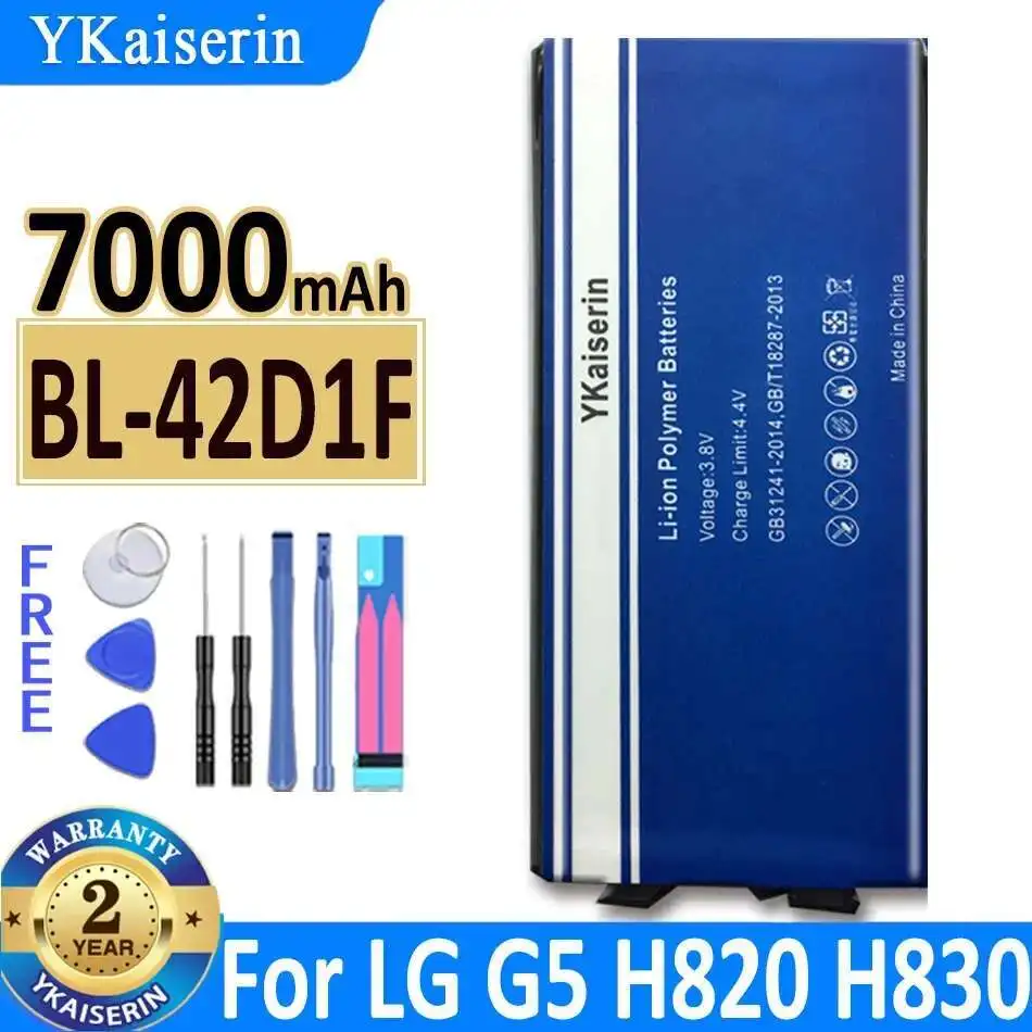 Battery BL-42D1F 7000mAh For LG G5 H820 H830 H831 H840 H850 H860N H860 H868 F700 VS987 LS992 US992 F700L F700S F700k BL 42D1F
Battery BL-42D1F 7000mAh For LG G5 H820 H830 H831 H840 H850 H860N H860 H868 F700 VS987 LS992 US992 F700L F700S F700k BL 42D1F