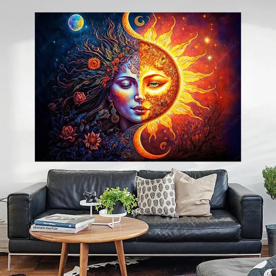 Moon and Sun Bohemian 5DDIY Diamond Painting Illustration Flower Landscape Embroidery Handmade Art Room Decoration Gift
Moon and Sun Bohemian 5DDIY Diamond Painting Illustration Flower Landscape Embroidery Handmade Art Room Decoration Gift