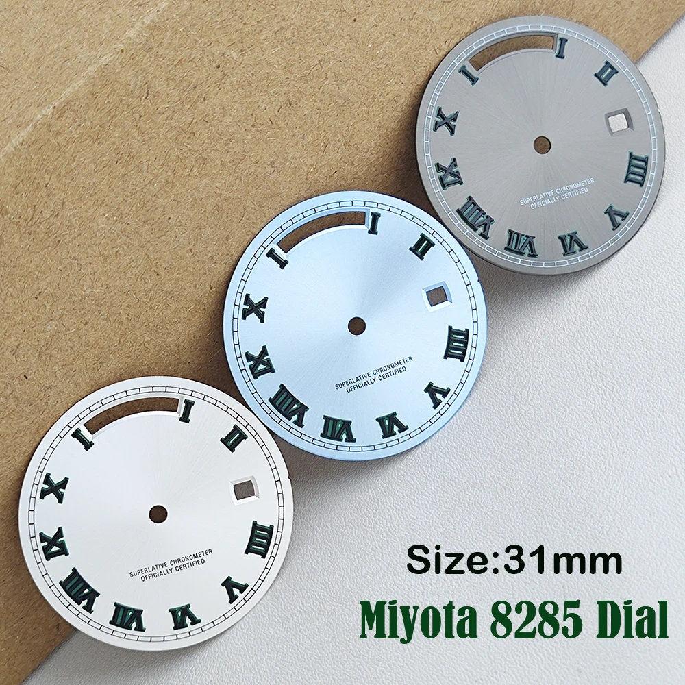 31 мм полная рамка календаря, не светящийся циферблат с логотипом Roman S, подходит для аксессуаров для часов с механизмом Miyota8285
31 мм полная рамка календаря, не светящийся циферблат с логотипом Roman S, подходит для аксессуаров для часов с механизмом Miyota8285