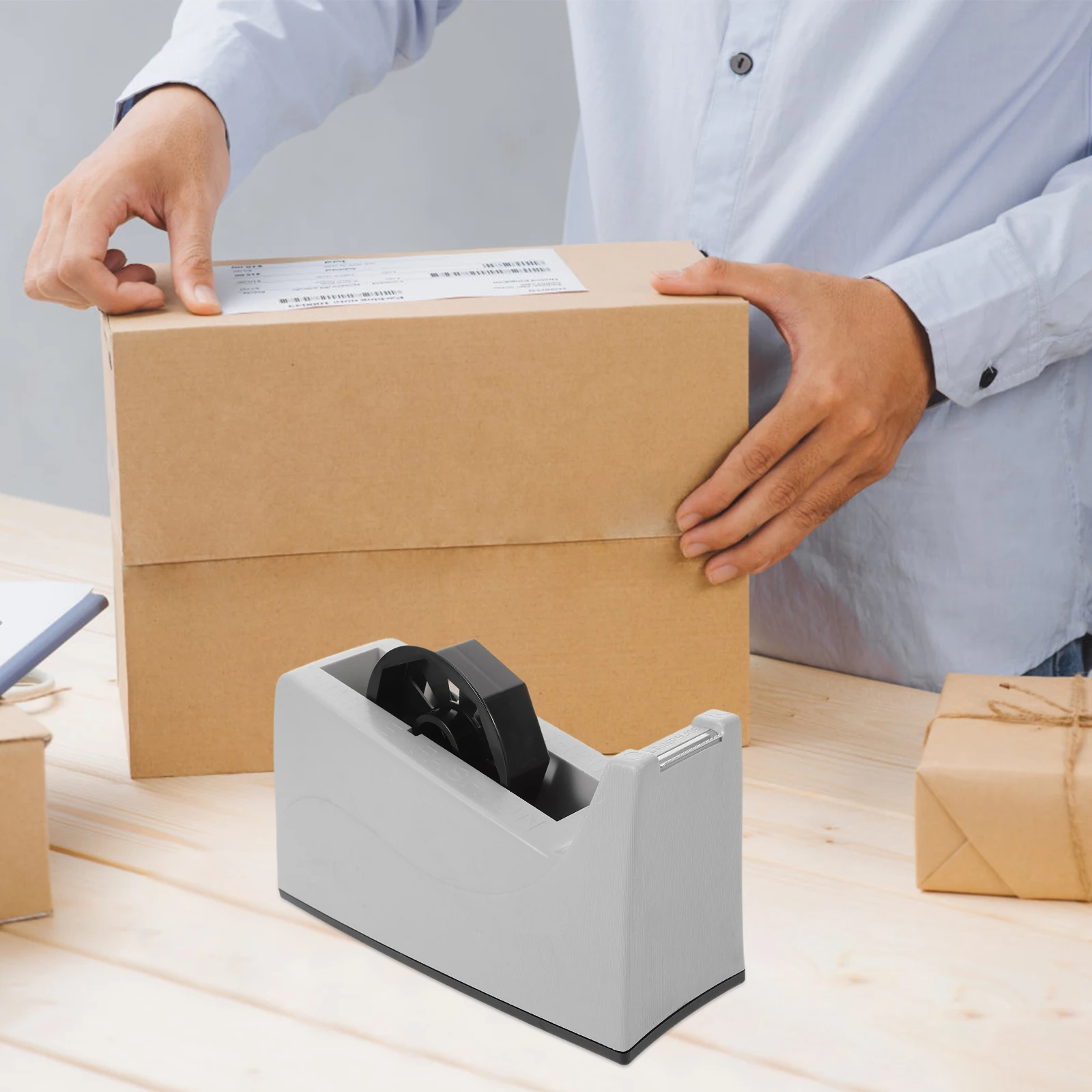 Desktop Tape Dispenser ABS Metal Stable Tape Holder Precise Cutter for Office Desk Workspace Use Office Supplies 
Desktop Tape Dispenser ABS Metal Stable Tape Holder Precise Cutter for Office Desk Workspace Use Office Supplies