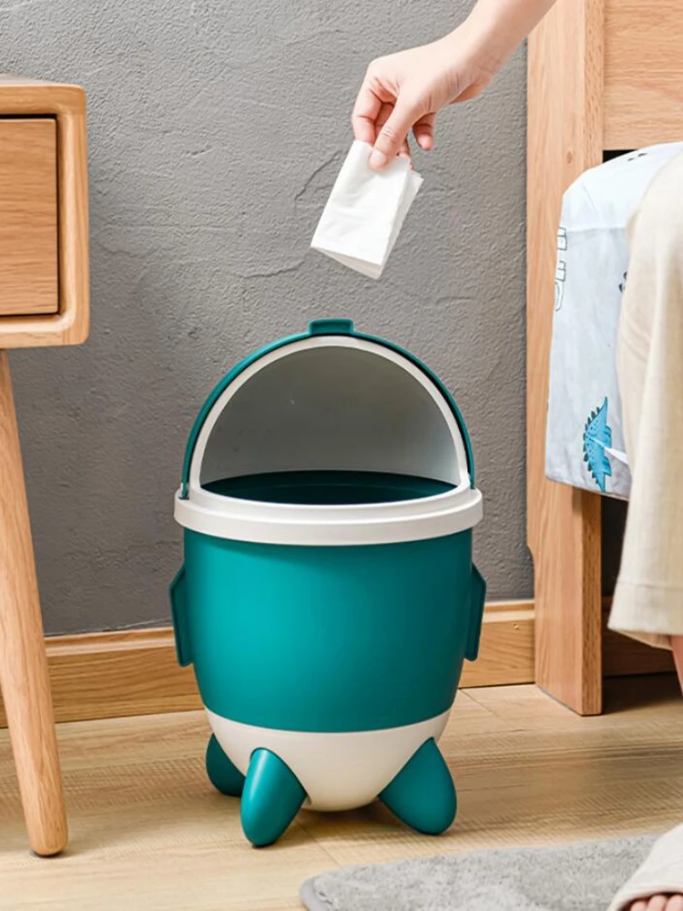 Household light luxury with cover bedroom bathroom living room creative small trash basket rocket type sliding cover trash can
Household light luxury with cover bedroom bathroom living room creative small trash basket rocket type sliding cover trash can