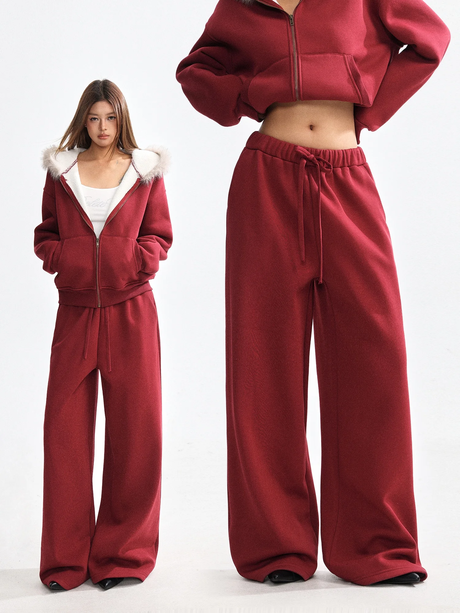 Low Waist Red Casual Pants Women Spring Loose Drapey Wide Leg Pants Straight Cut Casual Trousers Breathable Cotton
Low Waist Red Casual Pants Women Spring Loose Drapey Wide Leg Pants Straight Cut Casual Trousers Breathable Cotton