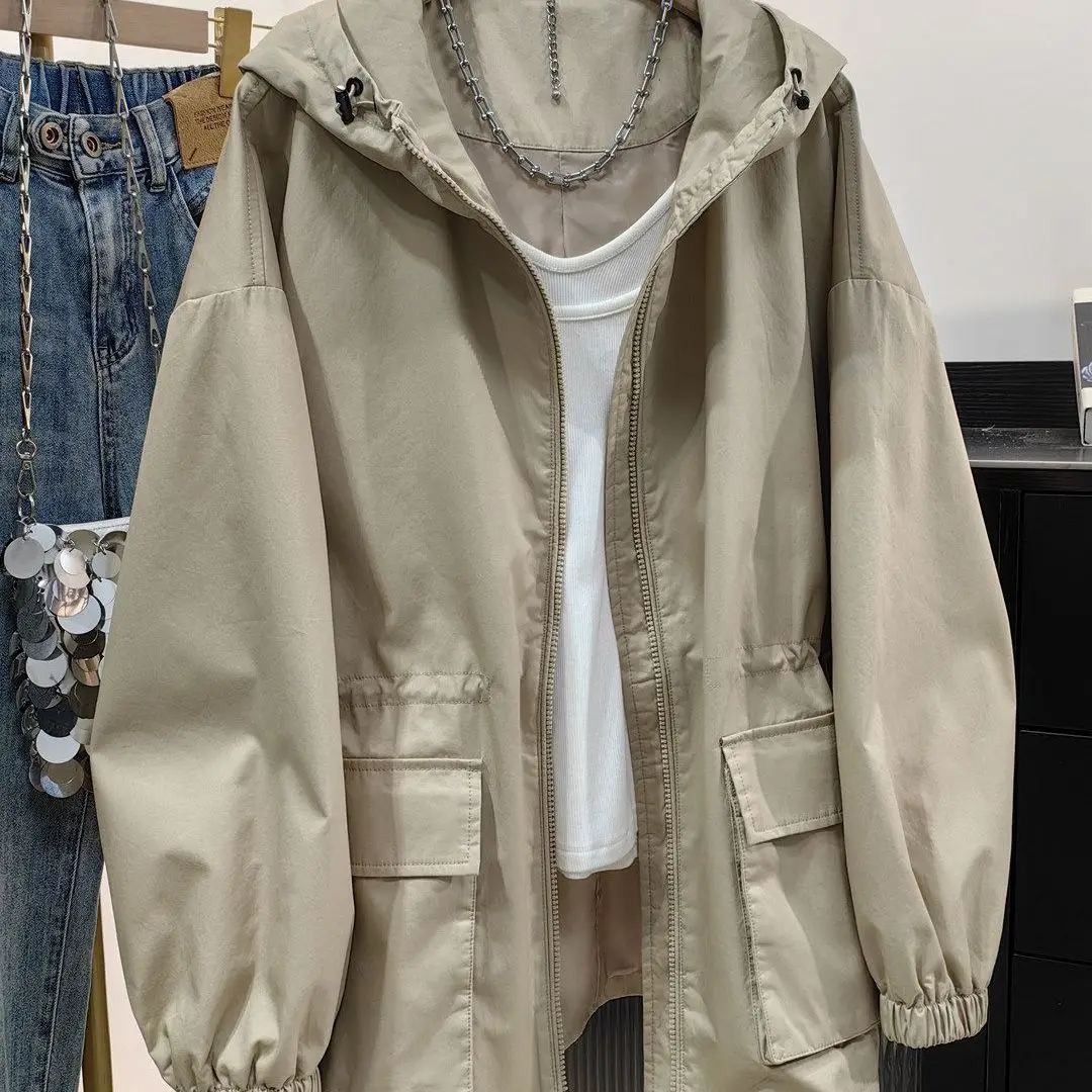 Fashion Hooded Windbreaker Coat Women's 2026 Spring Autumn New Jacket This Year's Popular Outwear Loose Long Overwear Female Top
Fashion Hooded Windbreaker Coat Women's 2026 Spring Autumn New Jacket This Year's Popular Outwear Loose Long Overwear Female Top