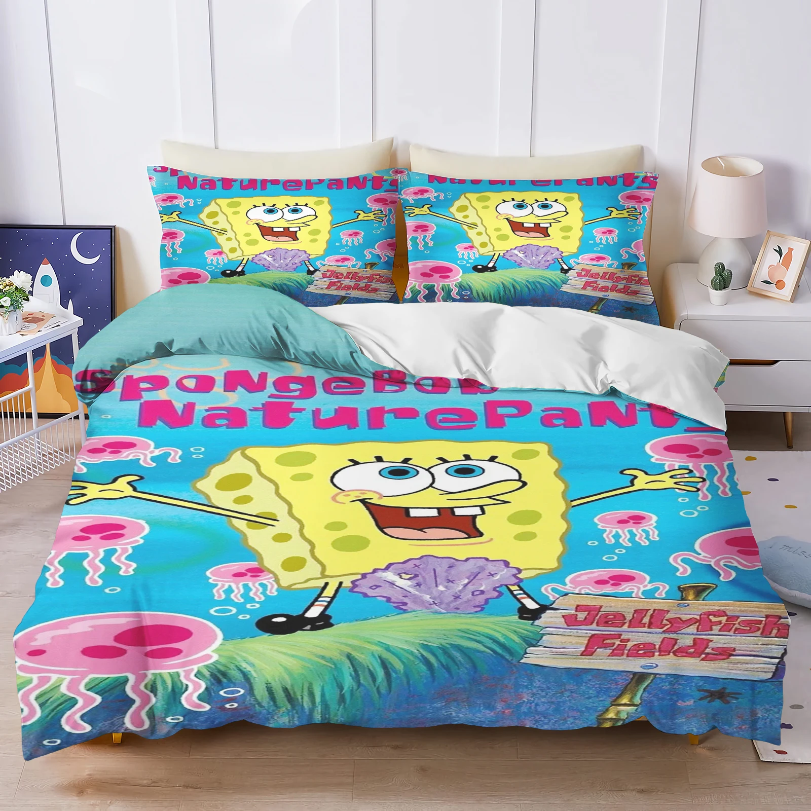 SpongeBob SquarePants 100% Polyester Duvet Cover Set 3D Children'S Bedding Set King Size Bedding Comforter Sets
SpongeBob SquarePants 100% Polyester Duvet Cover Set 3D Children'S Bedding Set King Size Bedding Comforter Sets