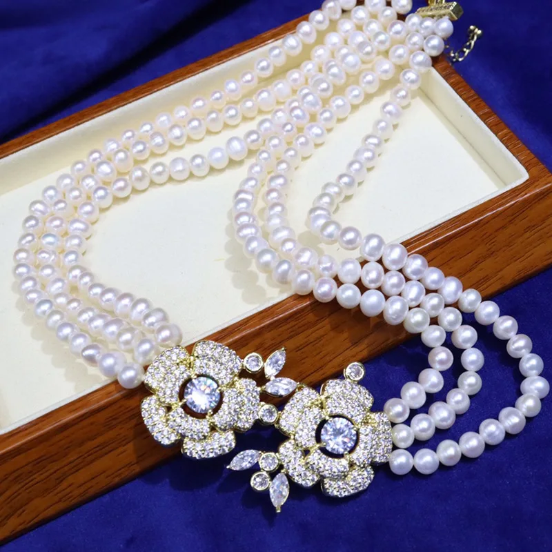 093 Flower Zhuji Freshwater Pearl Necklace for Women 6-7mm Near Round Slightly Flawed Smooth Elegant Versatile Simple Choker
093 Flower Zhuji Freshwater Pearl Necklace for Women 6-7mm Near Round Slightly Flawed Smooth Elegant Versatile Simple Choker