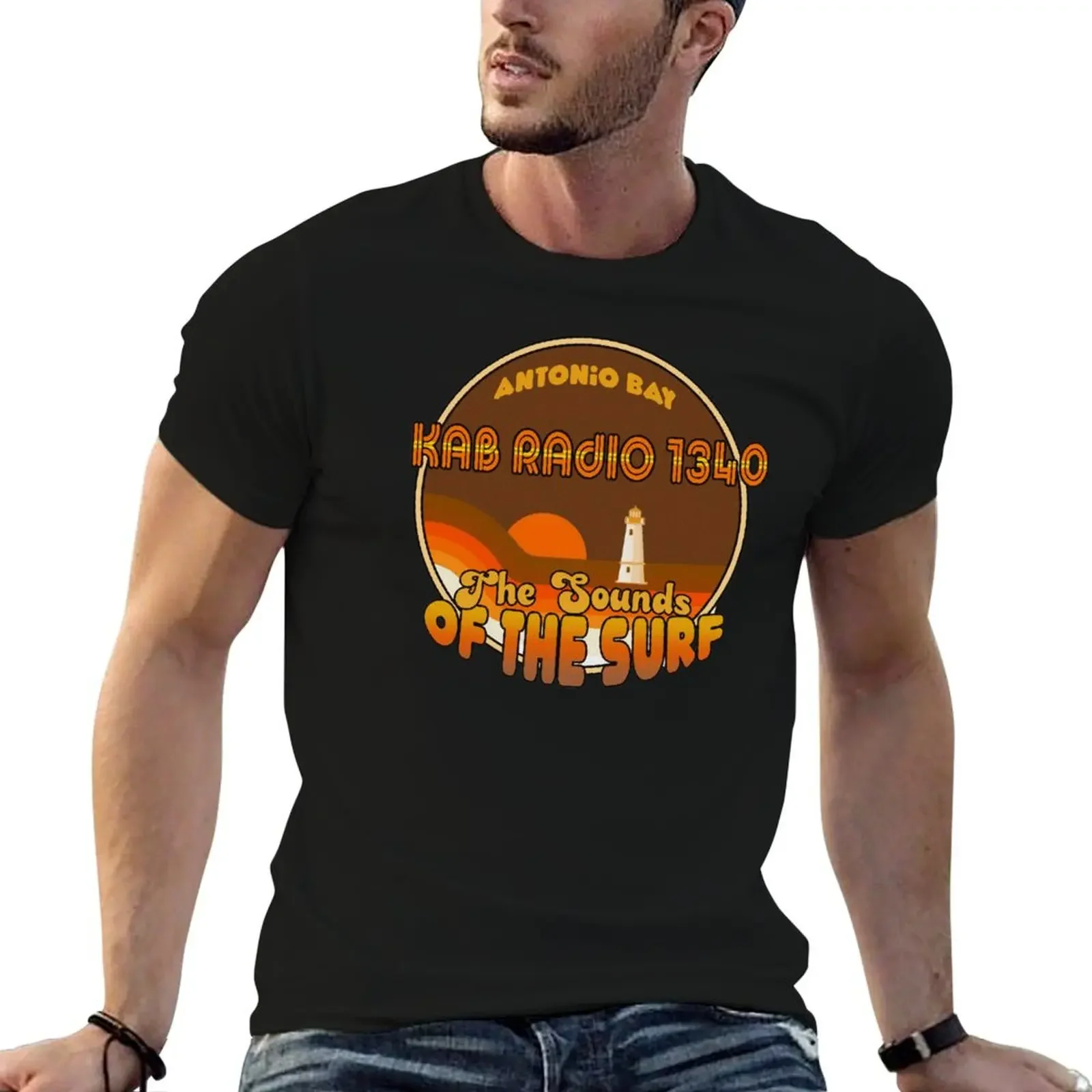 KAB Radio 1340 Antonio Bay - Sounds of the Surf - Retro Vintage Theme T-Shirt anime heavyweights graphics mens white t shirts
KAB Radio 1340 Antonio Bay - Sounds of the Surf - Retro Vintage Theme T-Shirt anime heavyweights graphics mens white t shirts