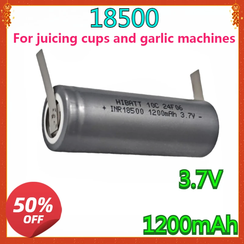 NEW High-quality 18500 High-capacity Lithium-ion Rechargeable Battery, 3.7V 1200mAh, Containing Nickel Sheet for Juicing Cups
NEW High-quality 18500 High-capacity Lithium-ion Rechargeable Battery, 3.7V 1200mAh, Containing Nickel Sheet for Juicing Cups