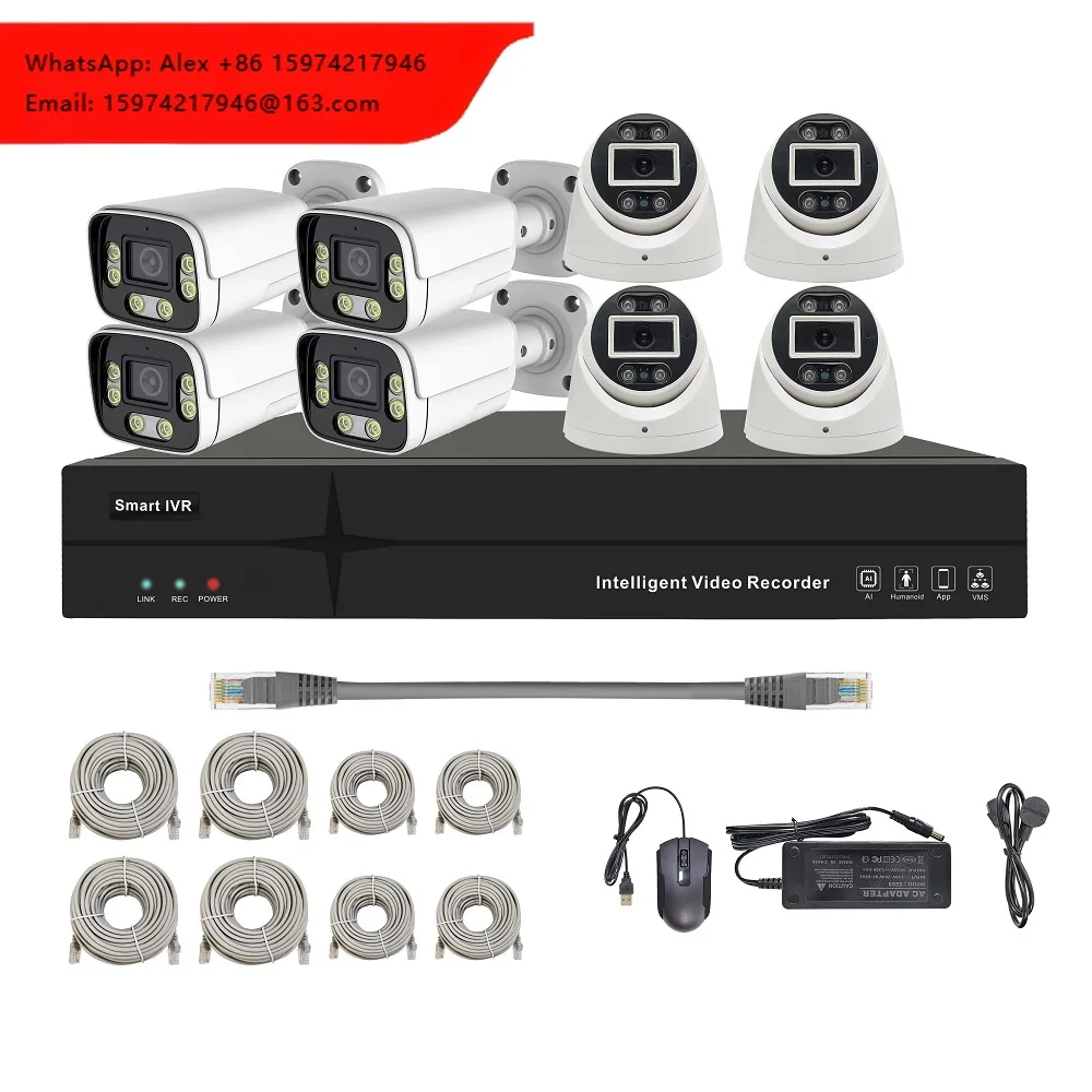 4MP Tuya 8 Channels Outdoor POE Bullet Dome Camera POE NVR Security CCTV System Network Recorder Kit With Two Way Audio
4MP Tuya 8 Channels Outdoor POE Bullet Dome Camera POE NVR Security CCTV System Network Recorder Kit With Two Way Audio