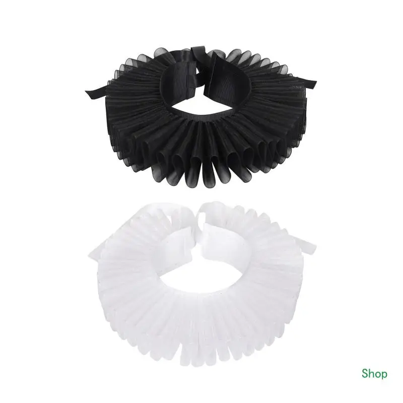 Dropship Ruffled Neck Collar Clown Choker for Women Girls Elizabethan Victorian Cosplay Costume Accessory
Dropship Ruffled Neck Collar Clown Choker for Women Girls Elizabethan Victorian Cosplay Costume Accessory