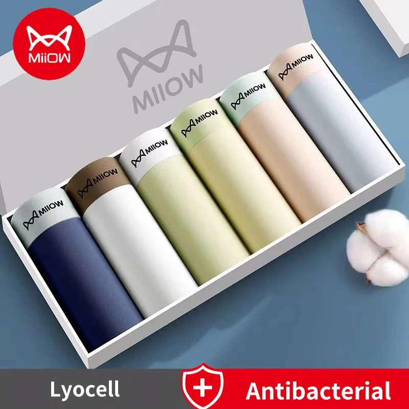 MiiOW 3pcs Men's Underwear Sports Shorts Antibacterial Underpants Softness Lyocell Breathable Men Panties Man Boxer Briefs L-4XL
MiiOW 3pcs Men's Underwear Sports Shorts Antibacterial Underpants Softness Lyocell Breathable Men Panties Man Boxer Briefs L-4XL