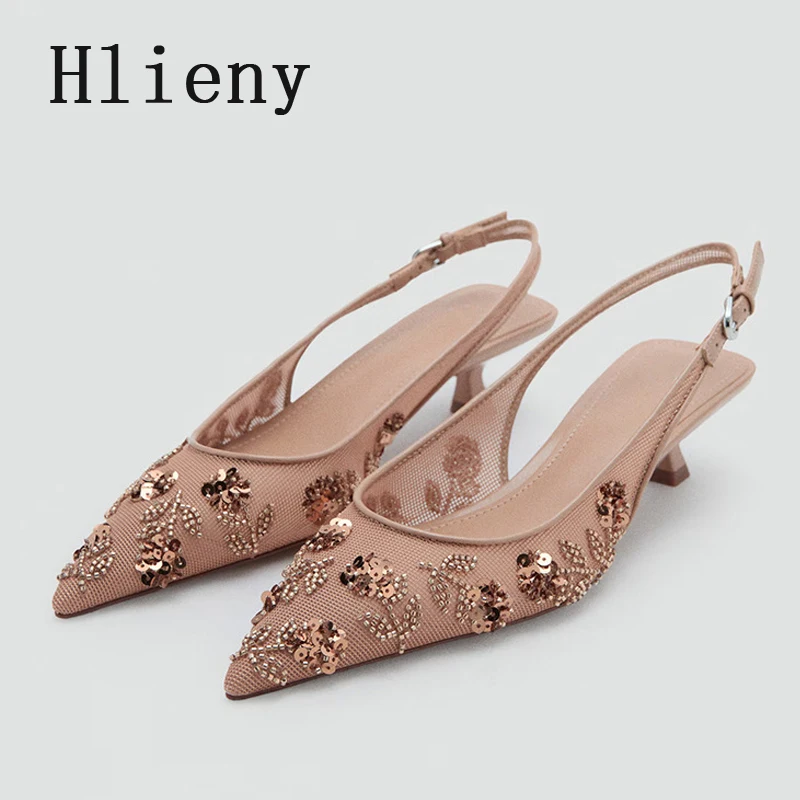 Hlieny Handmade Embroidered Mesh Slingback High Heels Sandals For Women Designer Shoes Woman Elegant Style Wedding Party Pumps
Hlieny Handmade Embroidered Mesh Slingback High Heels Sandals For Women Designer Shoes Woman Elegant Style Wedding Party Pumps