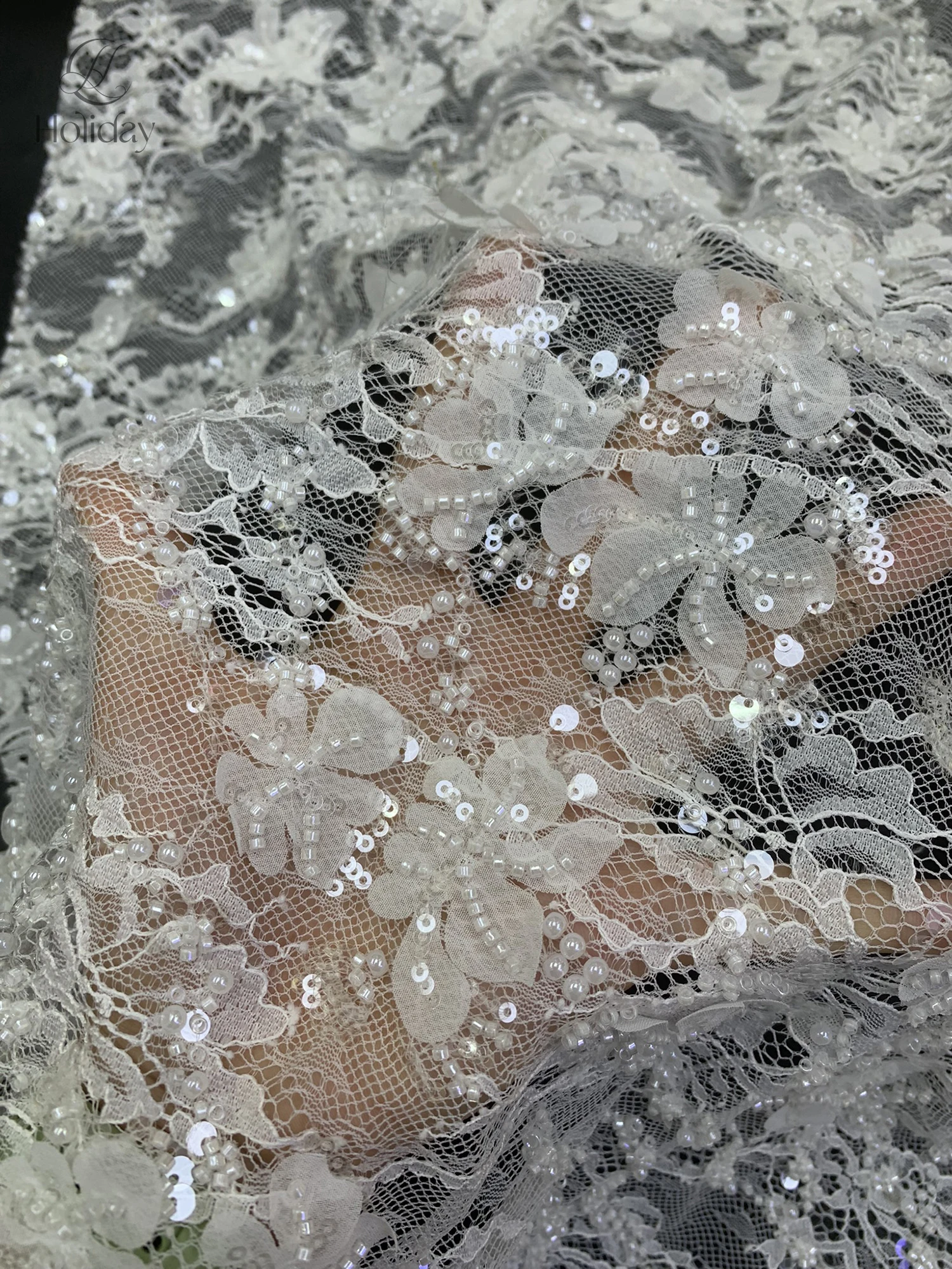 Opulent Crystal-Embellished Lace Fabric | Artisanal Beads+Sequins+Paillette Embroidery | Innovative 2026 Technique
Opulent Crystal-Embellished Lace Fabric | Artisanal Beads+Sequins+Paillette Embroidery | Innovative 2026 Technique